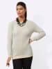 creation L Langarm-Pullover in sand-silberfarben-gemustert