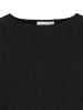 Vila Strukturiertes Bluse Top mit Rundhals Crepe Design in Schwarz