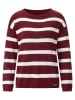 WITT WEIDEN Strickpullover in dunkelrot-ecru-geringelt