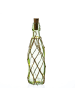 MARELIDA LED Dekoflasche mit Juteseil Leuchtflasche H: 28cm in hellgrün