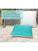 JACK 2er Set Outdoor Wende Kissenhülle 45x45cm in Aqua/Elfenbein