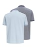 JACK & JONES PLUS 2er-Pack Poloshirt in Ashley Blue