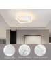 ZMH Deckenleuchte LED in Weiß 40W dimmbar eckig moderene Schlafzimmerlampe 30cm