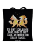 Mr. & Mrs. Panda Shopper Bag Füchse Salsa tanzen mit Spruch in Schwarz