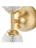 Beliani Wandleuchten ARAS in Gold/Transparent - (W) 10 x (H) 60 x (L) 10 cm