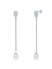 Valero Pearls Ohrstecker Sterling Silber Zirkonia Süßwasser-Zuchtperle in silber