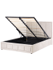 Beliani Doppelbett QUIBERON in Beige - (W) 148 x (H) 104 x (L) 215 cm