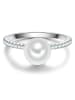 Rafaela Donata Ring aus Sterling Silber mit Zirkonia Muschelkernperle in silber