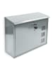 relaxdays Briefkasten in Silber - (B)34,5 x (H)33 x (T)10,5 cm