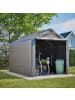 ABRIHOME Fahrradgarage in Grau 160x220x165 cm mit Rolltor Wasserdicht