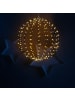 MARELIDA LED Leuchtkugel Drahtkugel faltbar 8 Modi Timer D: 38cm schwarz