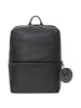 Mandarina Duck Mellow Leather - Rucksack 13" 36 cm Leder in schwarz