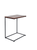 relaxdays Beistelltisch in Schwarz/ Braun - (B)55 x (H)60 x (T)35 cm