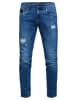 Rusty Neal Jeans Hose "TORI" Slim Fit Destroyed Denim in Royal Blue