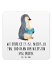 Mr. & Mrs. Panda Bierdeckel Pinguin Buch mit Spruch in Weiß