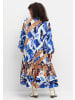 sheego Maxikleid in blau bedruckt