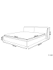 Beliani Doppelbett PARIS in Grau/Silber - (W) 175 x (H) 83 x (L) 228 cm