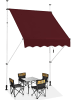 COSTWAY Klemmmarkise 150 cm in Rot