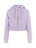myMo Damen Zip Hoodie Cropped in Violett