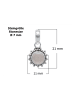 mantraroma 925er Silber - Ketten (L) 11 x (B) 21 mm mit Rosenquarz