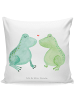 Mr. & Mrs. Panda Deko Kissen Frosch Liebe ohne Spruch in Weiß