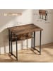 HOMCOM Schreibtisch in Rustikal-Braun 80L x 58B x 75H cm