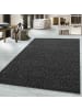 KADIMA DESIGN Teppich Kurzflor Unifarben Polypropylen saugroboter Wohnzimmer in Anthrazit