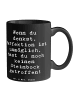 Kaffeetasse Spruch Steinbock Perfektion mit Spruch in Schwarz