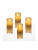 relaxdays 4 x LED Kerzen in Creme