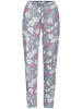 Vivance Active Pyjamahose in grau-rosa-geblümt