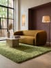 KADIMA DESIGN Teppich Hochflor Shaggy Waschbar Einfarbig RHEIN Strapazierfähig in Grün
