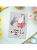 Mr. & Mrs. Panda Postkarte Pinguin Beste Mutter der Welt mit Spruch in Grau Pastell