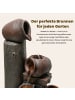 ABRIHOME Zimmerbrunnen in Braun LED mit Pumpe Kunststein Zierbecken für Garten