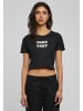 Mister Tee Mister Tee Damen Take It Daisy Cropped Tee in black