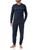 Emporio Armani Emporio Armani Schlafanzug Pyjama aus Bio-Baumwolle und Megalogo in blau