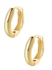 Hey Happiness Vergold. Creolen Klein 925 Sterlingsilber in Gold - (D) 0,8 cm