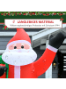 HOMCOM Aufblasbar Weihnachtsdeko-140L x 100B x 240H cm-Rot