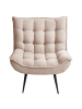 Beliani Sessel ALVESTA in Beige/Schwarz - (W) 73 x (H) 92 x (L) 79 cm