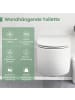 COSTWAY Keramisches Wand Toilette mit Toilettensitz in Weiß