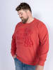 Petrol Industries Sweater mit Aufdruck in Plus Size Journey in Rot