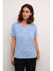 Kaffe T-shirt KAbella Regular fit in Ultramatine/Feather Gray Dot