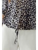 Oui Bluse in dk camel black