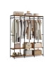 SONGMICS Kleiderschrank Blochic in Braun - (B)141 x (H)180 x (T)40 cm
