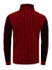 Rusty Neal 1/2 Zip Pullover im Kontrast Design  in Rot / Schwarz