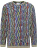 Carlo Colucci Strickpullover De Romedis in Navy / Gelb