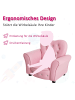 HOMCOM Kindersofa in Rosa 59L x 41,5B x 49H cm