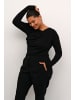 KAFFE curve Langarm-Bluse KCaidi Tight fit in Black Deep