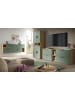 Inn.Furn Wohnwand in grün und Artisan Eiche 256 cm, Wohnkombination mit Soft-Close