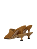 Jacquemus Braun Leder Stiletto Absatz Sandalen