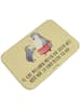 Mr. & Mrs. Panda Badteppich Pinguin mit Kind mit Spruch in Gelb Pastell